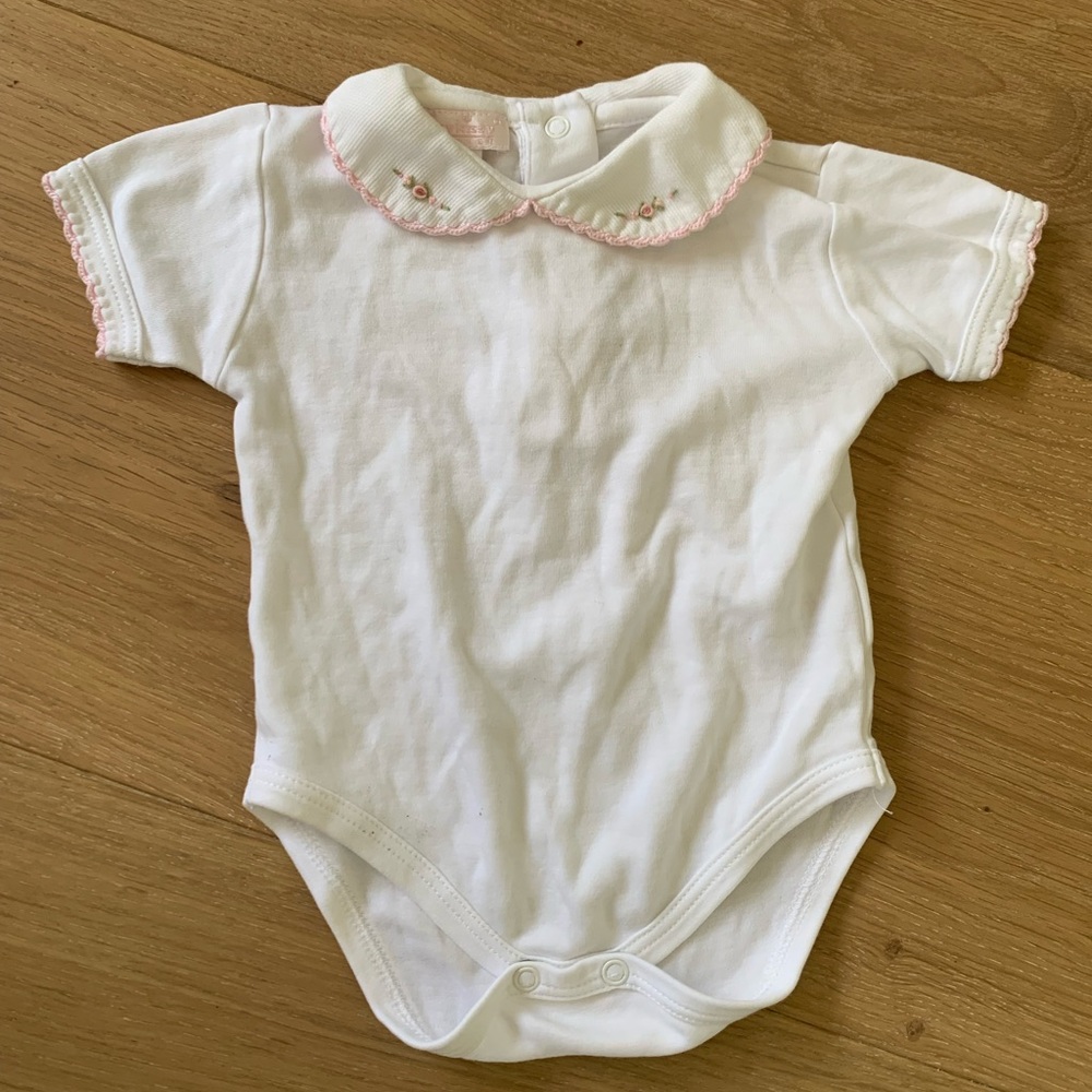 Collared Kissy Kissy Premier Rosette Embroidered Snap Bottom
